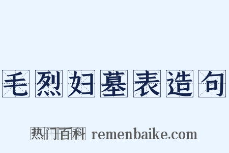 毛烈妇墓表造句是什么意思的图片